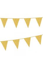 Vlaggetjes Goud Glitters Vlaggenlijn 6 Meter Gouden Vlaggen, Hobby en Vrije tijd, Nieuw, Ophalen of Verzenden