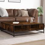 vidaXL Salontafel 100x100x30 cm bewerkt hout en metaal, Huis en Inrichting, Tafels | Salontafels, Verzenden, Nieuw
