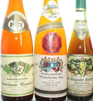 1962 to 1976 Riesling: Beerenauslese + Auslese + Spätlese - beschikbaar voor biedingen