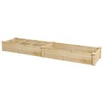 TRUUSK Houten Hoogbed met Grote Plantenbak - 2 Vakken voor B, Verzenden, Nieuw