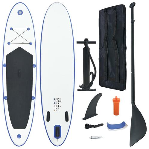 vidaXL Stand Up Paddleboardset opblaasbaar blauw en wit, Watersport en Boten, Suppen, Nieuw, Verzenden