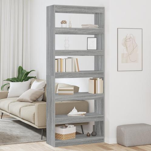 vidaXL Boekenkast met plank Grijs sonoma 80 x 30 x 198 cm, Huis en Inrichting, Kasten | Boekenkasten, Nieuw, Verzenden