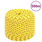 vidaXL Boottouw 10 mm 500 m polypropyleen geel, Verzenden, Nieuw