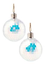 2x Discobal Ø 10 cm LED Iridescent Zilver  Discobol Klein Sp, Ophalen of Verzenden, Nieuw