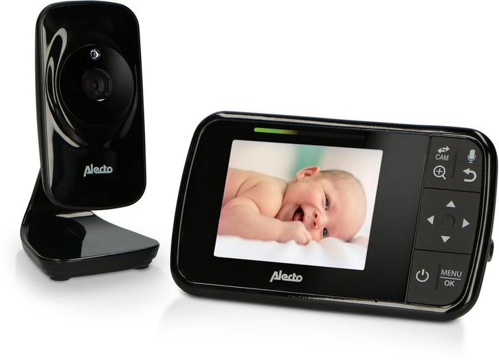 Alecto DVM135BK - Babyfoon met camera - Temperatuurweergave, Kinderen en Baby's, Babyfoons, Nieuw, Verzenden