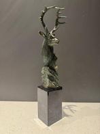 sculptuur, Rzeba jele z brzu - 30 cm - Gepatineerd brons