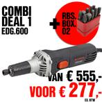 EDG.600.01 - Elektrische slijpmachine set, 220 V, 600 W, 270, Doe-het-zelf en Bouw, Nieuw, Ophalen of Verzenden