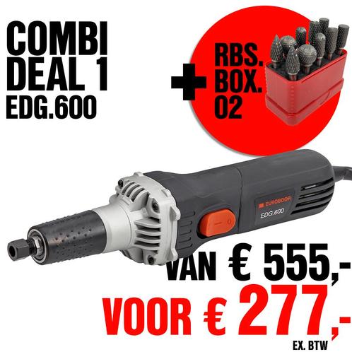 EDG.600.01 - Elektrische slijpmachine set, 220 V, 600 W, 270, Doe-het-zelf en Bouw, Gereedschap | Lasapparaten, Ophalen of Verzenden