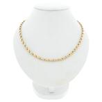 Massief bicolor gouden fantasie schakel ketting | 51,5 cm, Handtassen en Accessoires, Kettingen, Ophalen of Verzenden, Gebruikt