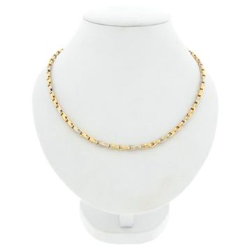 Massief bicolor gouden fantasie schakel ketting | 51,5 cm beschikbaar voor biedingen