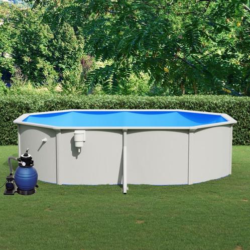 vidaXL Zwembad met zandfilterpomp 490x360x120 cm, Tuin en Terras, Zwembaden, Nieuw, Verzenden