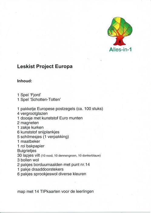 Alles-in-1 Leskist Project Europa voor 60 leerlingen (2007), Boeken, Schoolboeken, Verzenden