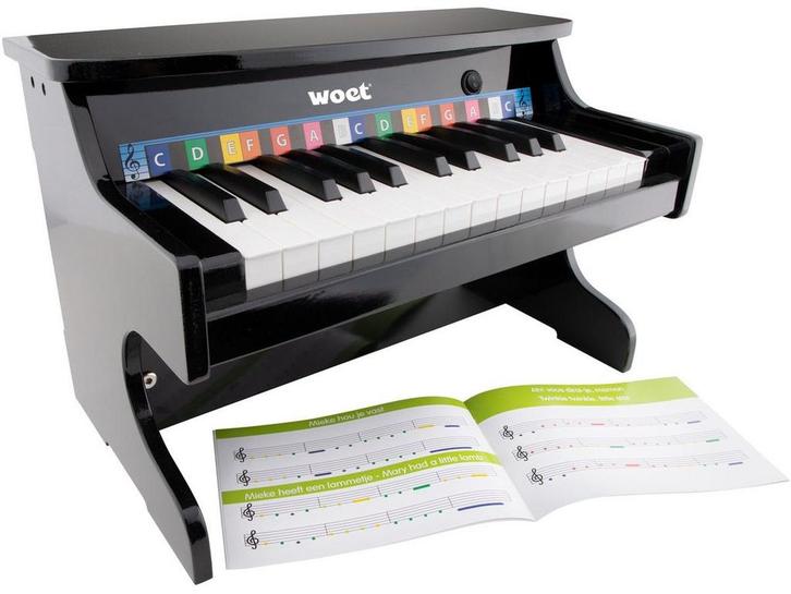 Woet® Houten Elektronische Speelgoed Piano - 25 Toetsen -, Kinderen en Baby's, Speelgoed | Overig, Zo goed als nieuw, Verzenden