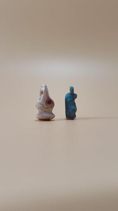 Oude Egypte, late periode Groep Egyptische faience-amuletten, Verzamelen, Mineralen en Fossielen
