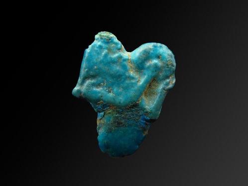 Égypte ancienne Faience amulette de la déesse Hathor jouant, Antiek en Kunst, Antiek | Overige Antiek