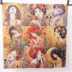 Tissu décoratif - Hommage à Gustav Klimt – Portraits, Antiek en Kunst, Antiek | Tapijten, Tafelkleden en Textiel