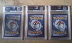 Pokémon - 3 Graded card - Dracaufeu, Florizarre, Tortank, Hobby en Vrije tijd, Nieuw