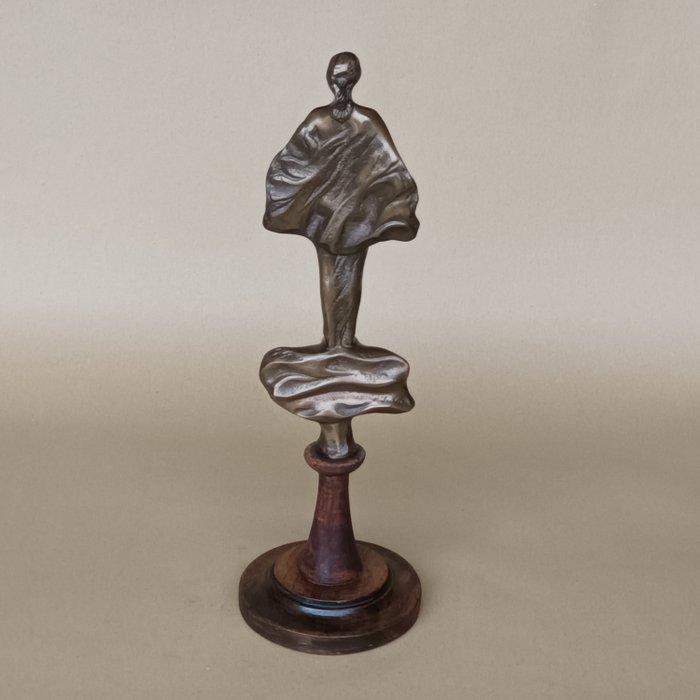 Beeld, trots naakt - 32.5 cm - Brons, Hout, Antiek en Kunst, Kunst | Designobjecten