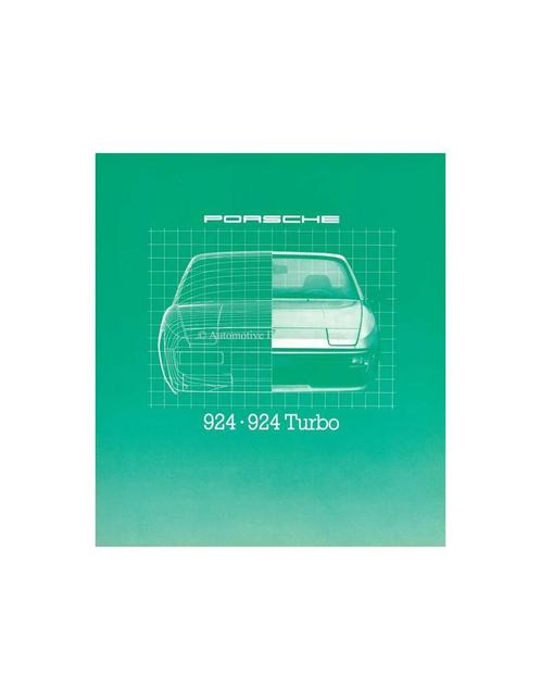 1980 PORSCHE 924 / 924 TURBO BROCHURE ENGELS (USA), Livres, Autos | Brochures & Magazines, Enlèvement ou Envoi