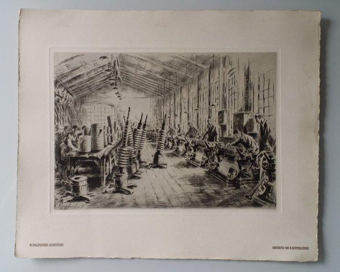 Hermann Kupferschmid (1885-1975) - Papiermaschinen, 1930., Antiek en Kunst, Antiek | Overige Antiek