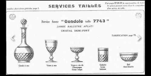 Baccarat - Verre à vin (6) - Gondole 7743 - Cristal, Antiek en Kunst, Antiek | Glaswerk en Kristal