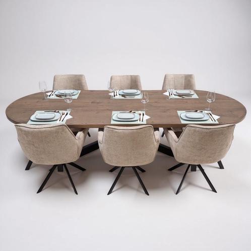 Tafel plat ovaal eikenhout  Matrix XL  200x100, Huis en Inrichting, Tafels | Eettafels