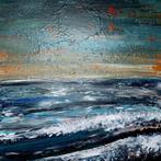 Meriem Delacroix - Wintery Seashore Impressionist Seascape