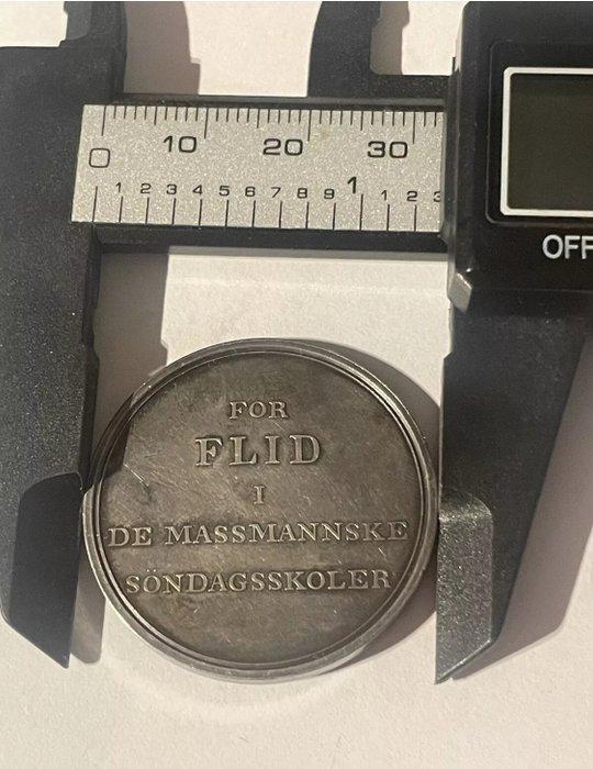 Noorwegen. Medal Christian VII, For flid i de Massmannske, Postzegels en Munten, Munten en Bankbiljetten | Toebehoren