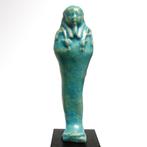 Oud-Egyptisch Faience Geglazuurde Shabti, Antiek en Kunst