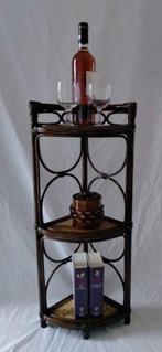 Étagère - Etagère dAngle en Rotin Foncé - Rotin, Bois