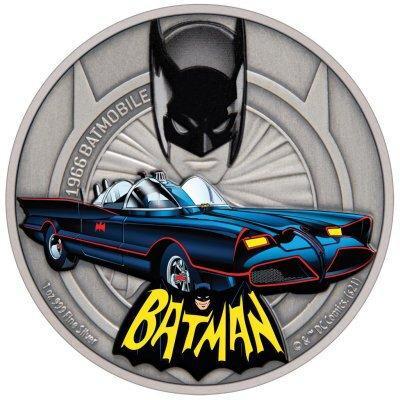Niue. 2 Dollars 2021 - 1966 Batmobil - 1 Oz Silber 1 Oz, Timbres & Monnaies, Monnaies | Europe | Monnaies non-euro