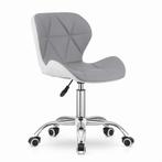 Bureaustoel AVOLA - ergonomisch - ECO-leer - grijs wit, Ophalen of Verzenden, Nieuw