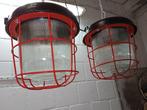Plafondlamp (2) - Vintage fabriek lamp - Gietijzer, Antiek en Kunst