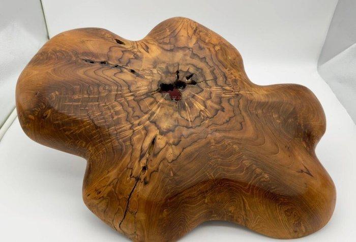 Decoratief dienblad - Frankrijk - Mandje van olijfhout, Antiek en Kunst, Curiosa en Brocante