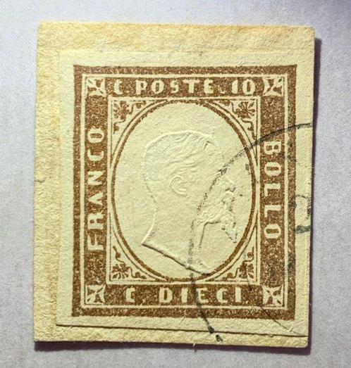Anciens états italiens - Sardaigne 1861 - Sardaigne 10, Postzegels en Munten, Postzegels | Europa | Italië