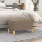 vidaXL Bankje 70x35x41 cm stof taupe, Huis en Inrichting, Verzenden, Nieuw
