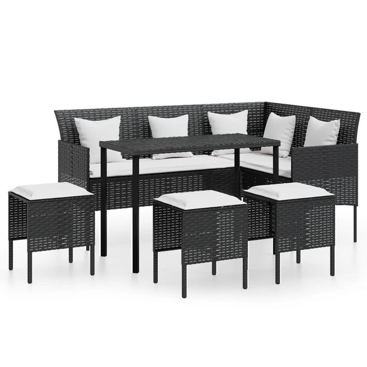Loungeset met Kussens | Retour Deal | Tuinmeubelen, Tuin en Terras, Tuinsets en Loungesets, Nieuw, Rotan, Loungeset, 3 zitplaatsen