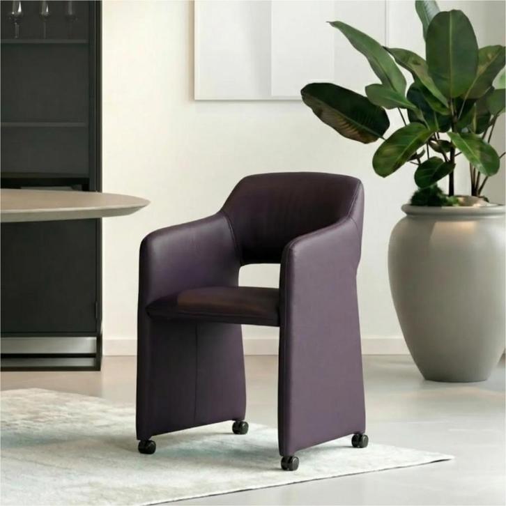 Set van 4 Leren eetkamerstoelen Icon - Toledo Merlin, Maison & Meubles, Chaises, Enlèvement ou Envoi