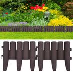 vidaXL Bordures de pelouse 36 pcs Marron 10 m PP, Tuin en Terras, Bielzen en Borduren, Verzenden