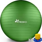Tresko Fitness bal - Yoga bal - Pilates bal - 85cm - Groen, Verzenden, Nieuw