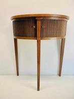 Table dappoint - Table console demilune avec portes tambour, Antiek en Kunst