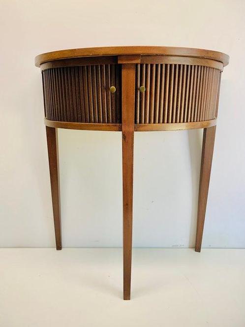 Table dappoint - Table console demilune avec portes tambour, Antiek en Kunst, Curiosa en Brocante