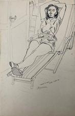 François Szulman (1931-2024) - Portrait de Suzanne allongée, Antiquités & Art