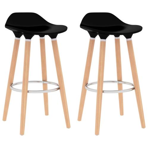 vidaXL Tabourets de bar lot de 2 noir, Maison & Meubles, Tabourets de bar, Neuf, Envoi