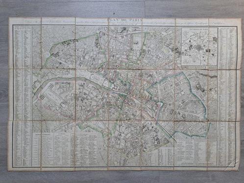 Frankrijk - Parijs; Basset - Plan de paris, Divisé en XII, Boeken, Atlassen en Landkaarten