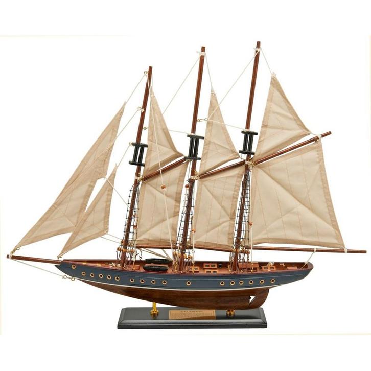 Zeilboot Model Atlantic 61cm Donkerblauw, Hobby en Vrije tijd, Modelbouw | Boten en Schepen, Nieuw, Ophalen of Verzenden