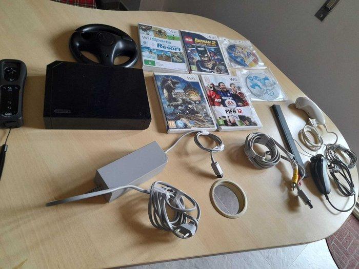 Nintendo - Wii - Black + Mario Kart Wii + Wii Sports Resort, Games en Spelcomputers, Spelcomputers | Overige Accessoires
