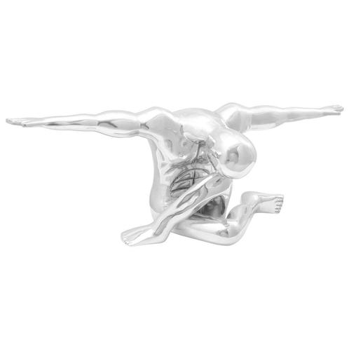 vidaXL Sculptuur Zilver 91,5x32x33 cm Aluminium Denkende Man, Antiek en Kunst, Kunst | Beelden en Houtsnijwerken, Verzenden