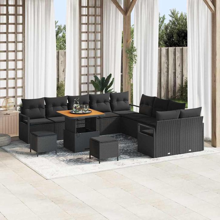 vidaXL Tuinbank Set met kussen met opslag met kussen 13 pcs, Tuin en Terras, Tuinsets en Loungesets, Nieuw, Verzenden