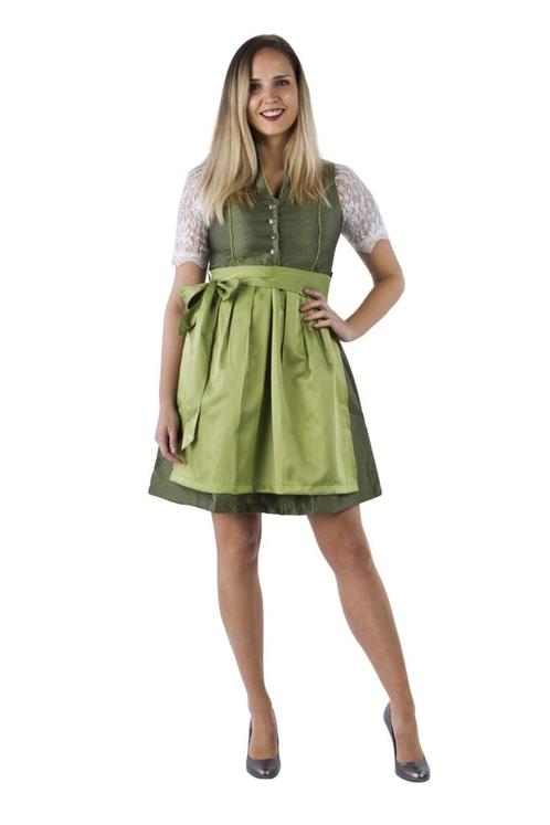 Dirndl 2-dlg groen, V-Ausschnitt, Hobby en Vrije tijd, Feestartikelen, Nieuw, Verzenden